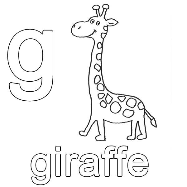 kostenlose malvorlage englisch lernen giraffe zum ausmalen
