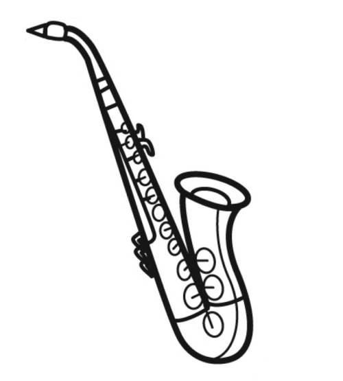 kostenlose malvorlage musik saxophon zum ausmalen