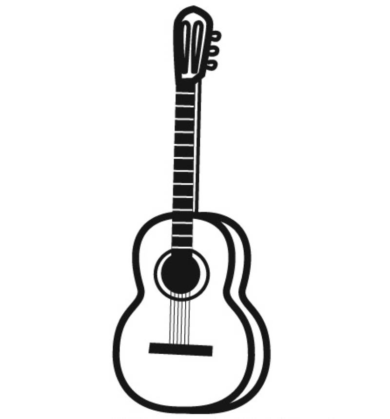 ausmalbild musik gitarre kostenlos ausdrucken