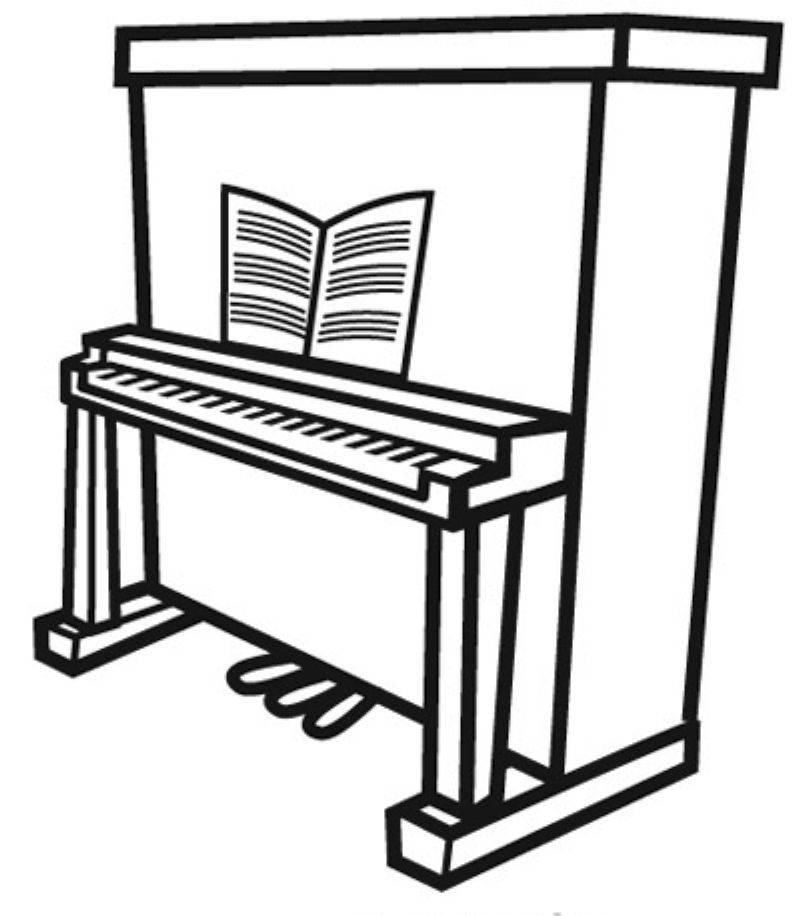 kostenlose malvorlage musik klavier zum ausmalen