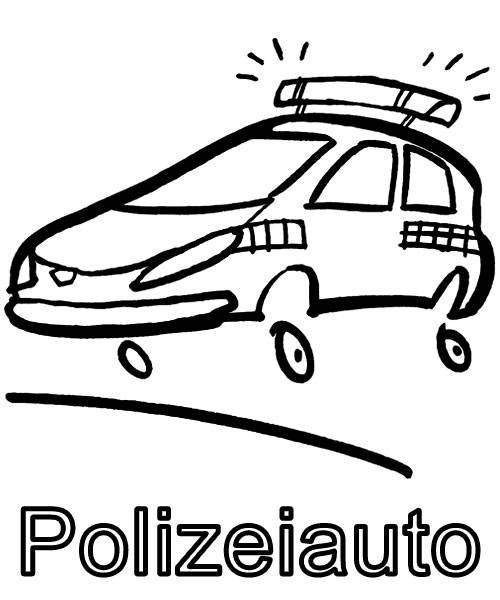 kostenlose malvorlage transportmittel polizeiauto zum