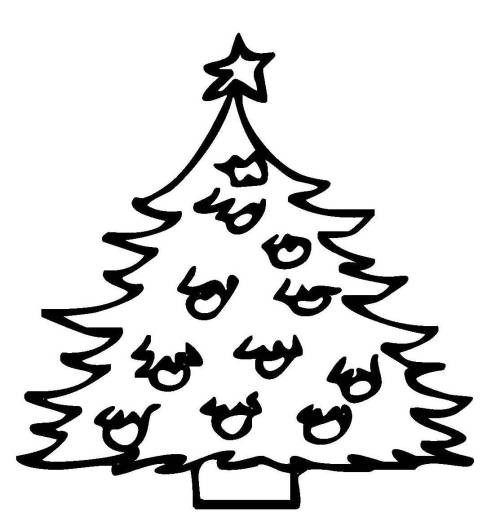 kostenlose malvorlage weihnachten christbaum mit vielen