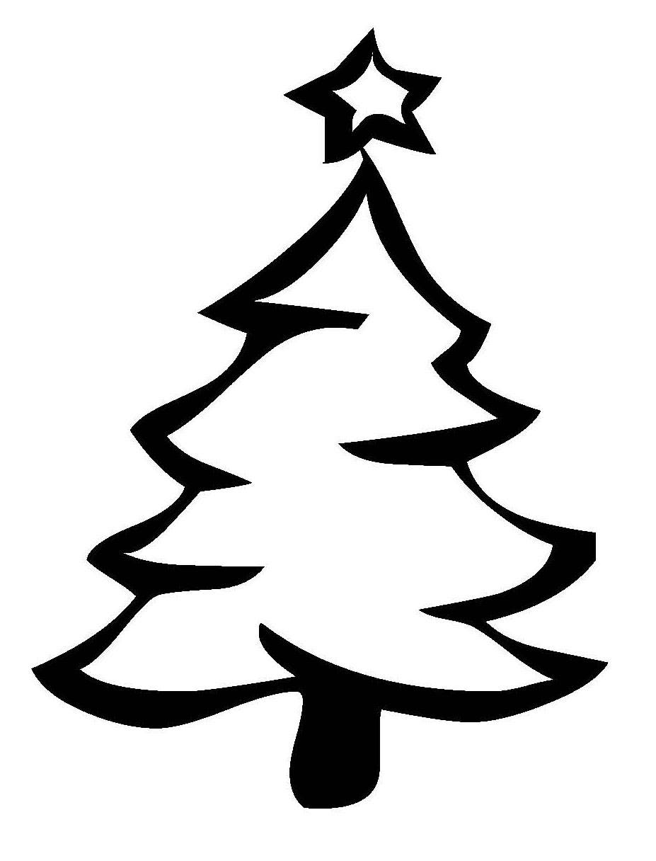 ausmalbild weihnachten weihnachtsbaum mit sternspitze