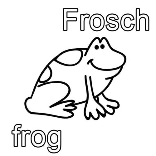 kostenlose malvorlage englisch lernen frosch  frog zum