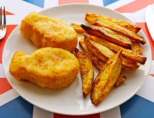 Backen mit Kindern - Englisch lernen mit 60+ tollen Rezepten: British recipe for Kids: Fish and chips