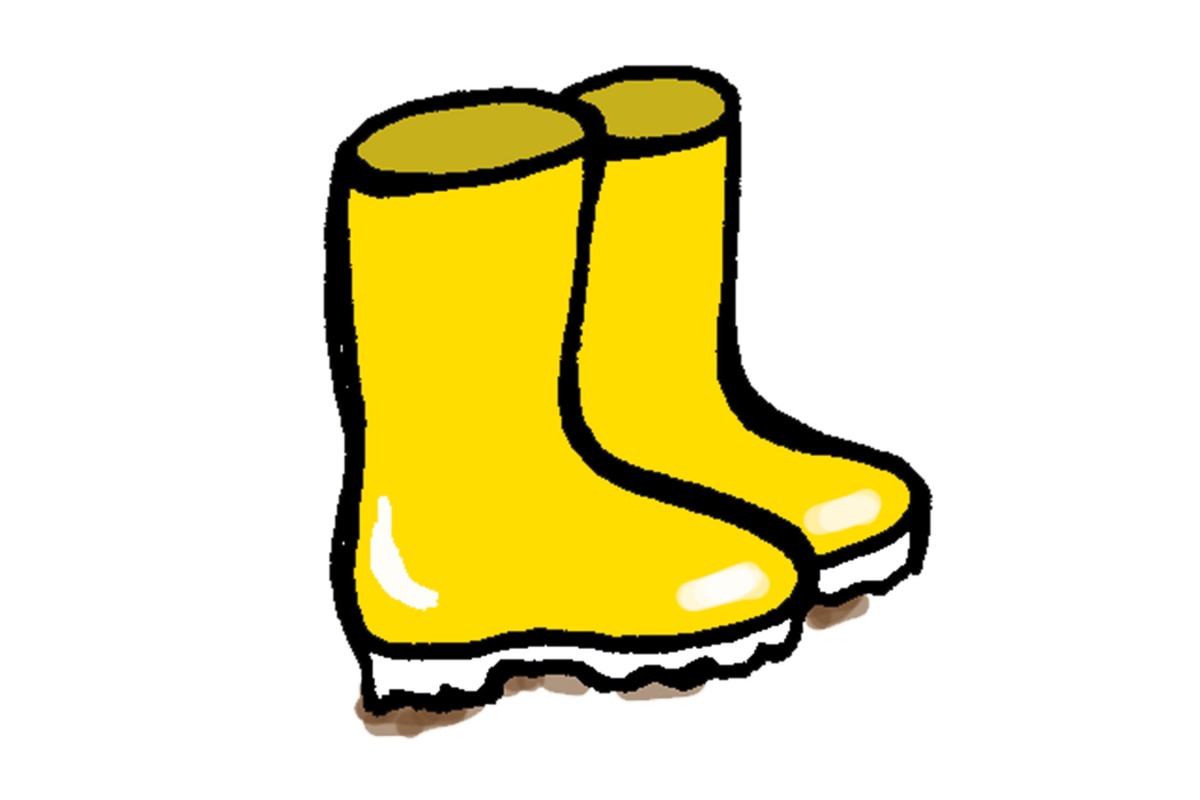 Gelbe Gummistiefel