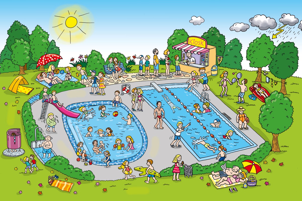 Kinder im Schwimmbad