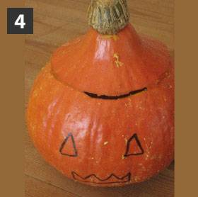 K&uuml;rbis-Laterne f&uuml;r Halloween - Schritt 4