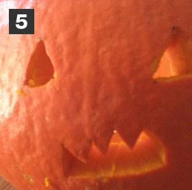 K&uuml;rbis-Laterne f&uuml;r Halloween - Schritt 5