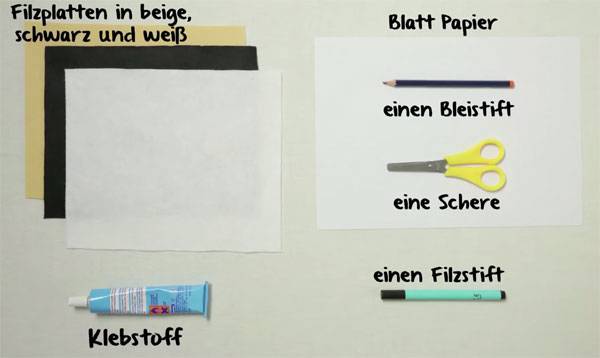 Bastelideen aus Filz: Kuh-Fingerpuppe