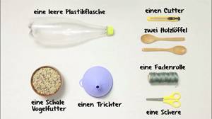 Material f&uuml;r die Futterkrippe f&uuml;r V&ouml;gel