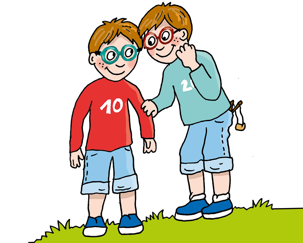 Zwillinge Max und Nick