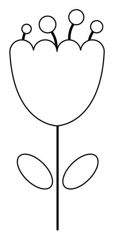 ausmalbild blumen tulpe kostenlos ausdrucken