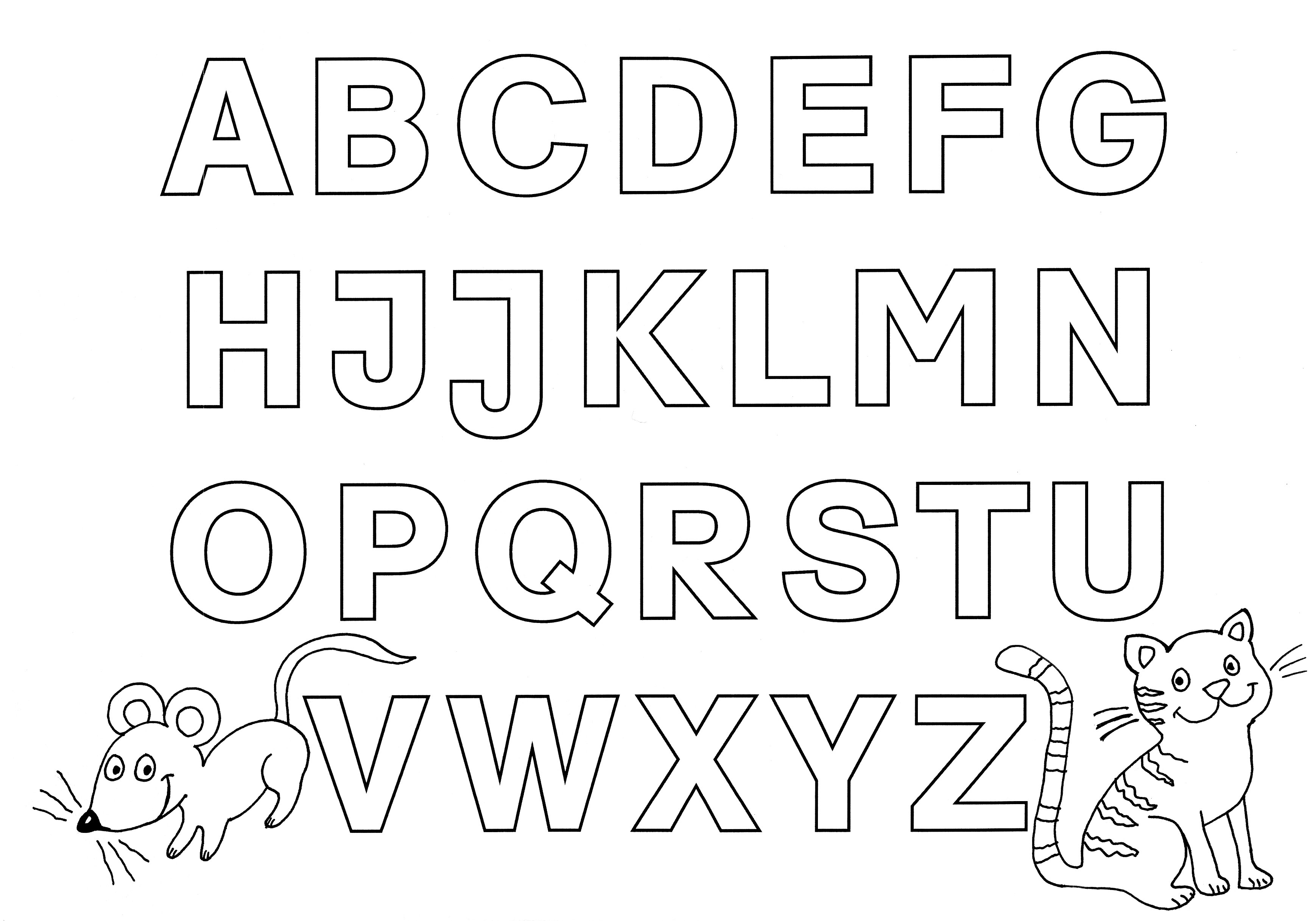 Ausmalbild 20+ schöne Vorlagen zum Buchstaben lernen Buchstaben ...