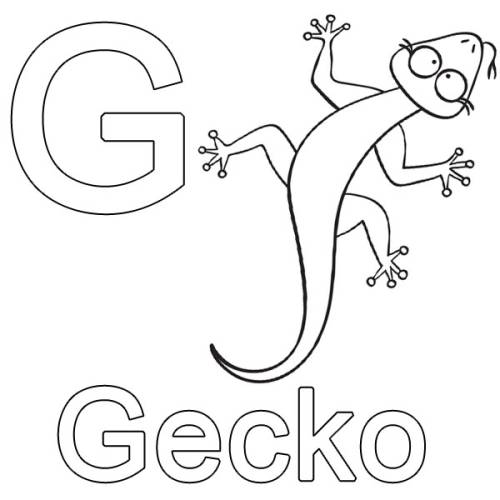 kostenlose malvorlage buchstaben lernen g wie gecko zum