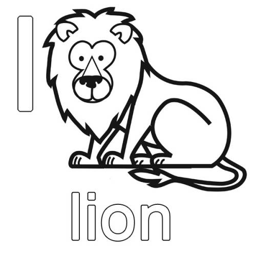kostenlose malvorlage englisch lernen lion zum ausmalen