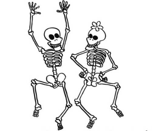 ausmalbilder halloween skelett  ausmalbilder