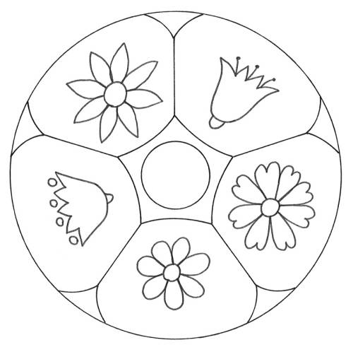 Mandala blumen kostenlos ausmalbilder Blumen Mandala