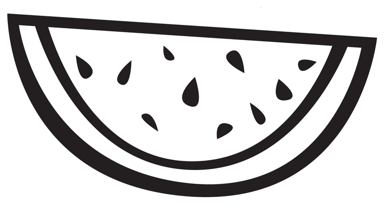 ausmalbild obst und gemüse melone kostenlos ausdrucken