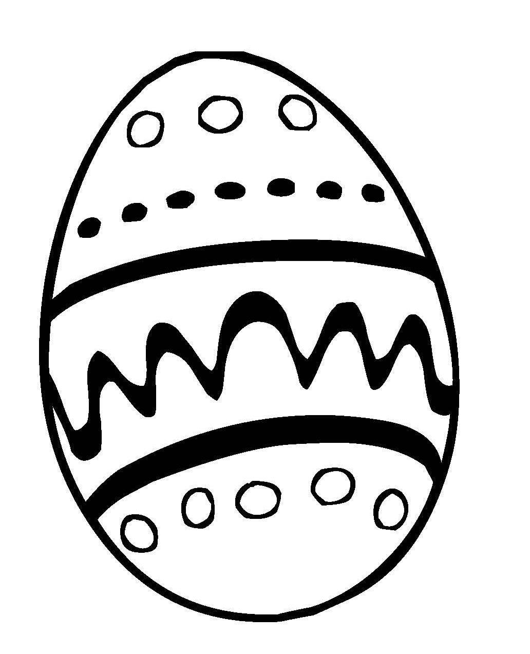Kostenlose Malvorlage Ostern: Großes Ei zum Ausmalen