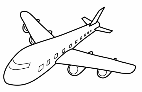kostenlose malvorlage transportmittel großes flugzeug zum