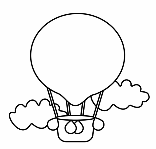 kostenlose malvorlage transportmittel heißluftballon zum