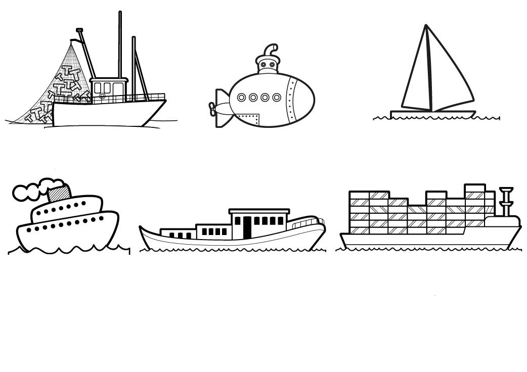 ausmalbild transportmittel schiffe und boote zum ausmalen
