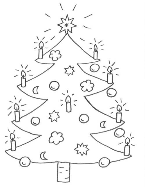 kostenlose malvorlage weihnachten weihnachtsbaum zum ausmalen