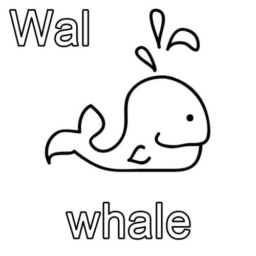 kostenlose malvorlage englisch lernen wal  whale zum