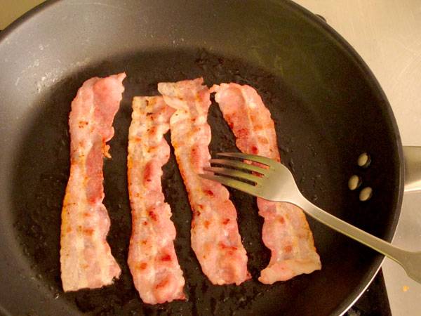 Braten Sie den Speck
