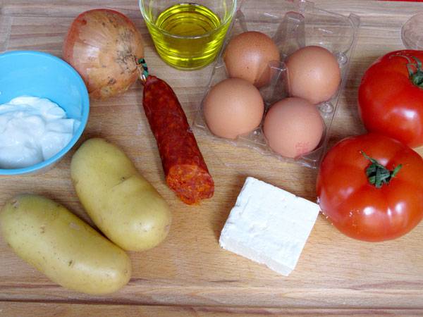 Zutaten f&uuml;r die Frittata