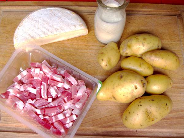 Zutaten f&uuml;r den Kartoffelauflauf