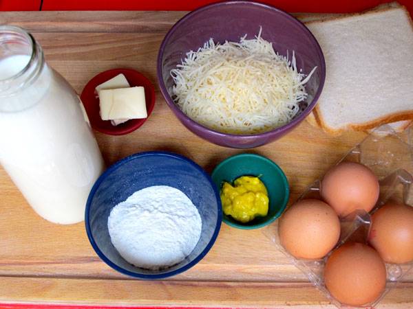 Zutaten f&uuml;r die &uuml;berbackenen Eier