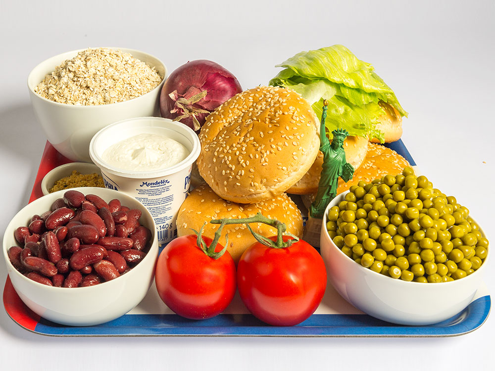 Zutaten f&uuml;r den Veggi-Burger