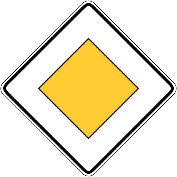 Verkehrsschild: Vorfahrtsstra&szlig;e