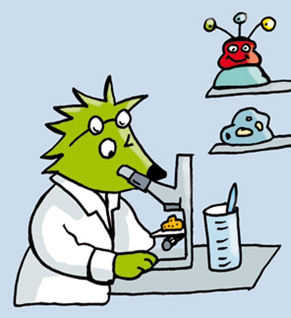 Astronaut macht Experimente