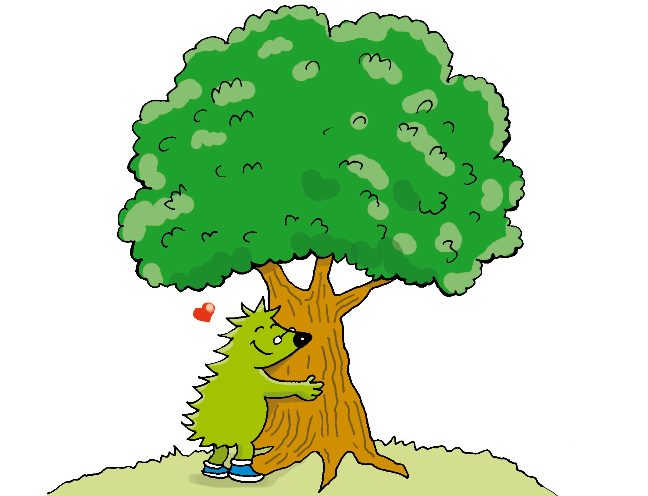 Professor Stachen und ein Baum